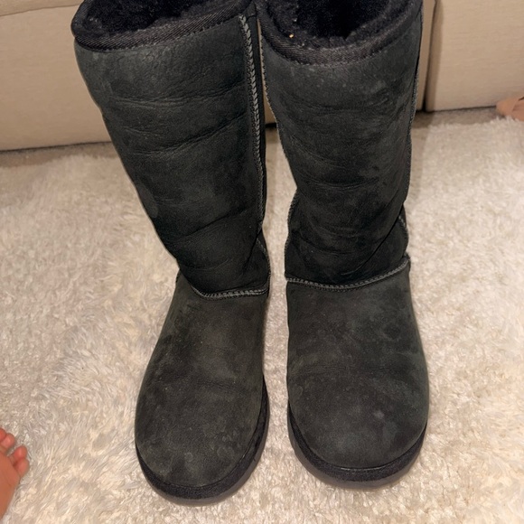 Black Suede Tall UGG Boots - Picture 2 of 3